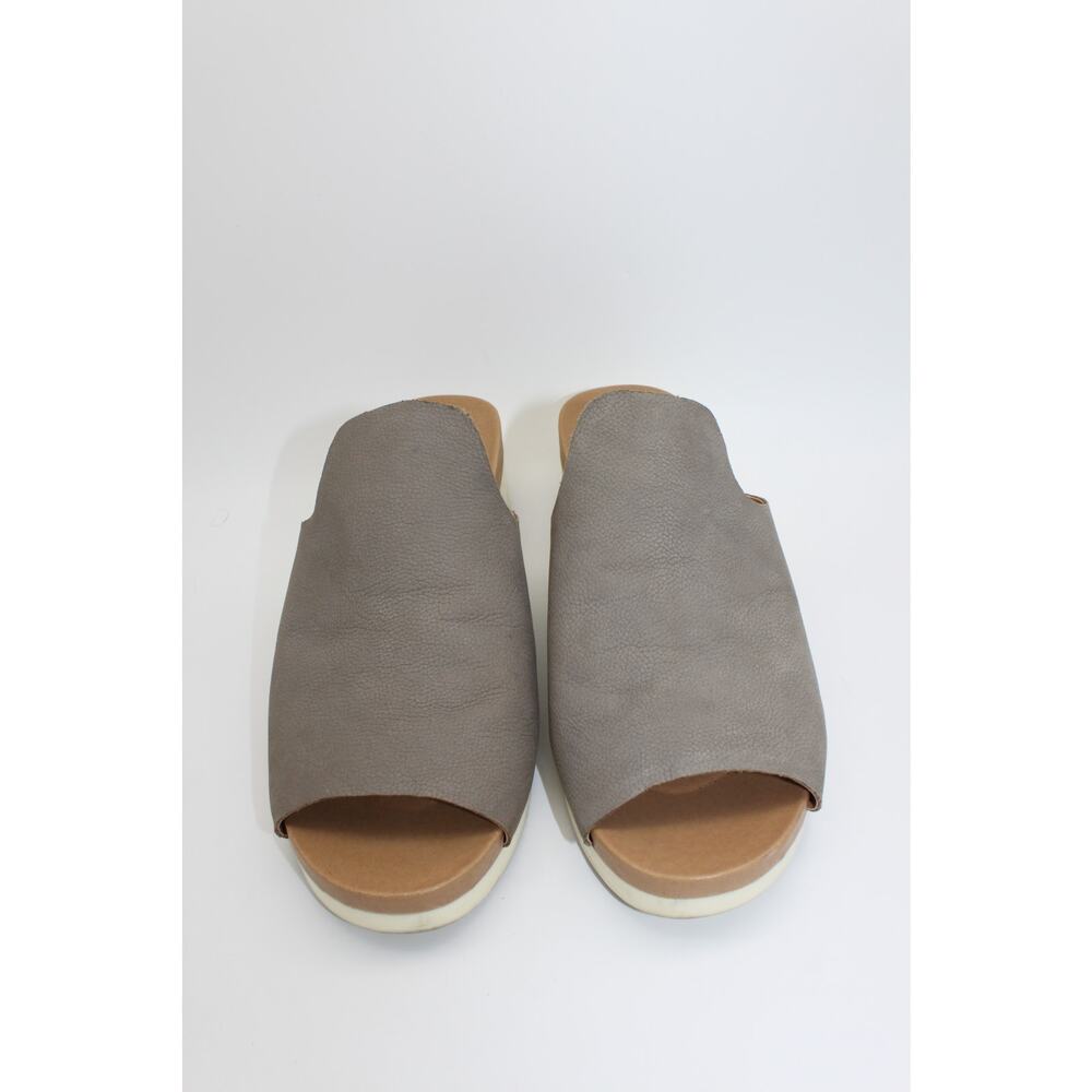 Lucky Brand Finela Beige Driftwood Cotia Grained LeatherSandal Shoes Size 9M‎